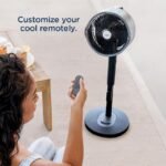 Shark Ventilador FlexBreeze Pro Mist — interno e externo, nebulização integrada, pedestal para mesa, com ou sem fio, bateria de até 24 horas, oscilante, cinza carvão, FA302 (versão 2025)