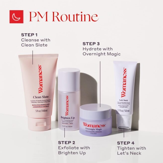 Womaness Let's Neck Firming Serum - Cremes de enrolar no pescoço para apertar e firmar - Tratamento diário crepey da pele para suavizar as rugas do pescoço e flacidez da pele - hidratar