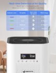 Purificadores de ar para casa grande sala de até 3000 pés quadrados, filtro de ar H14 Ture Hepa atualizado, purificador de ar com monitor de qualidade do ar, modo de suspensão de 22dB