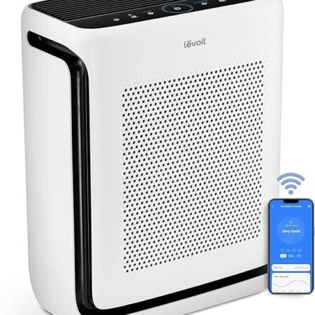 LEVOIT Purificadores de ar para casa grande sala de até 1800 pés² em 1 hora com pré-filtro lavável, monitor de qualidade do ar, Wi-Fi inteligente, modo de suspensão HEPA para alergias