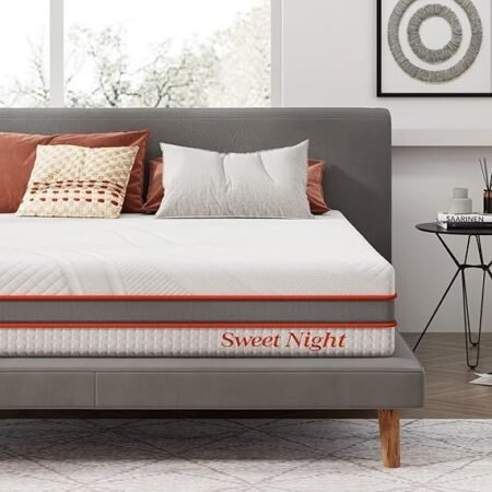 Sweetnight Colchão Queen, colchão de espuma viscoelástica de gel de 30 cm em uma caixa para dormir refrescante, colchão dobrável com duas preferências de firmeza, alívio de pressão, certificado