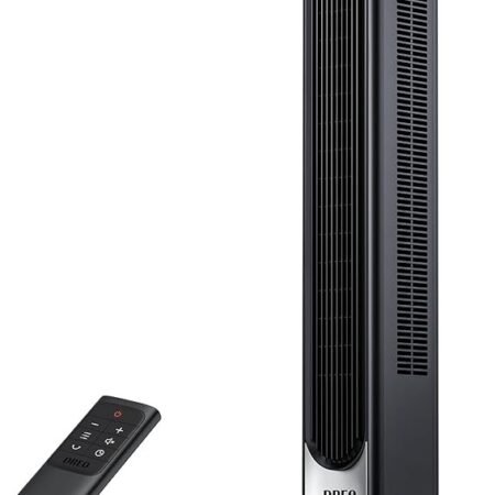 Dreo Ventilador de torre para quarto, ventilador oscilante de 90°, 7,6 m/s, 28dB silencioso para dormir, 6 velocidades, 4 modos, temporizador de 12H, 106 cm, sem lâmina, remoto, para casa, escritório