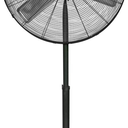 Comfort Zone Ventilador de pedestal industrial, 76 cm, 3 velocidades, alta velocidade, altura ajustável 142 cm a 193 cm, metal, atende aos padrões OSHA, fluxo de ar 11 m/s, ideal para garagem, oficina