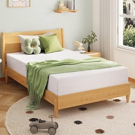 Colchão de espuma viscoelástica tamanho completo, colchão de cama de 20 cm em uma caixa com gel de chá verde refrescante, alívio de pressão com suporte médio firme, certificado CertiPUR-US